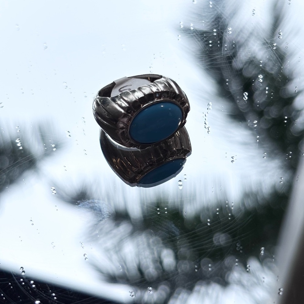 Sterling Silver and Blue Ring